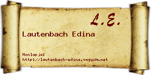 Lautenbach Edina névjegykártya